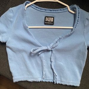 XS cute baby blue top